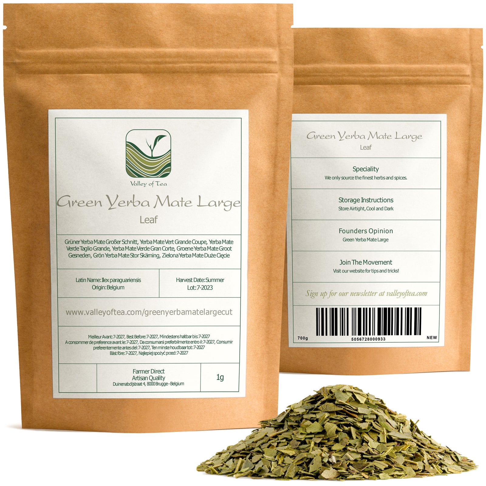 Groene Yerba Mate Groot Gesneden